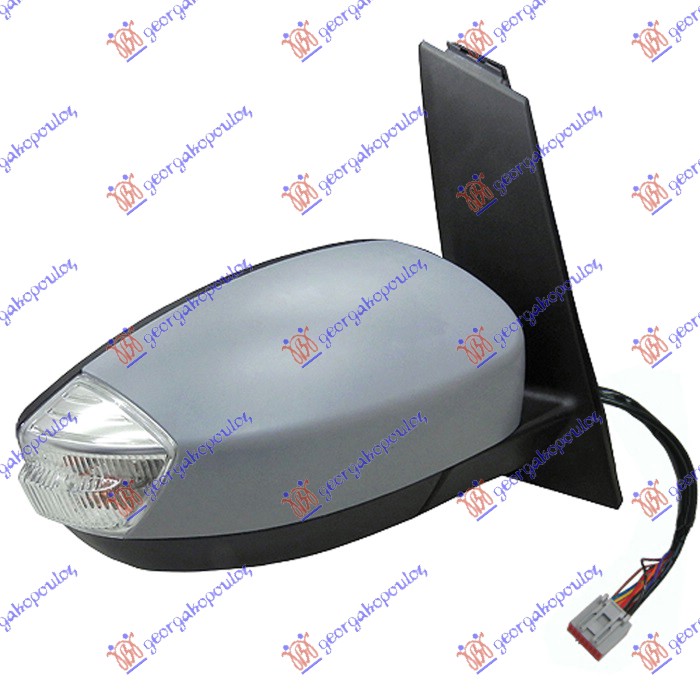 DOOR MIRROR ELECTRICAL HEATED PRIMED (W/SIDE LAMP & SENSOR) (8 PIN) (GRAND) (CONVEX GLASS)