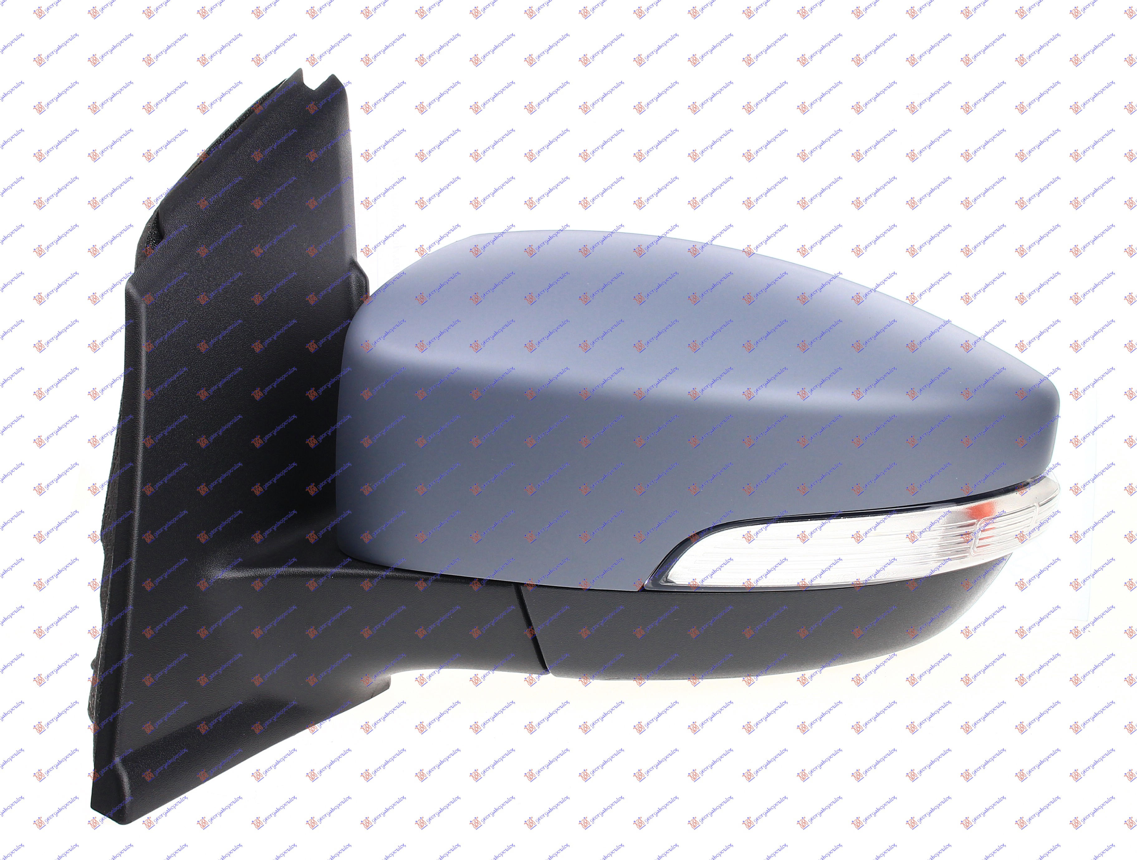 DOOR MIRROR ELECTRICAL HEATED PRIMED (W/SIDE LAMP) (A QUALITY) (ASPHERICAL GLASS)