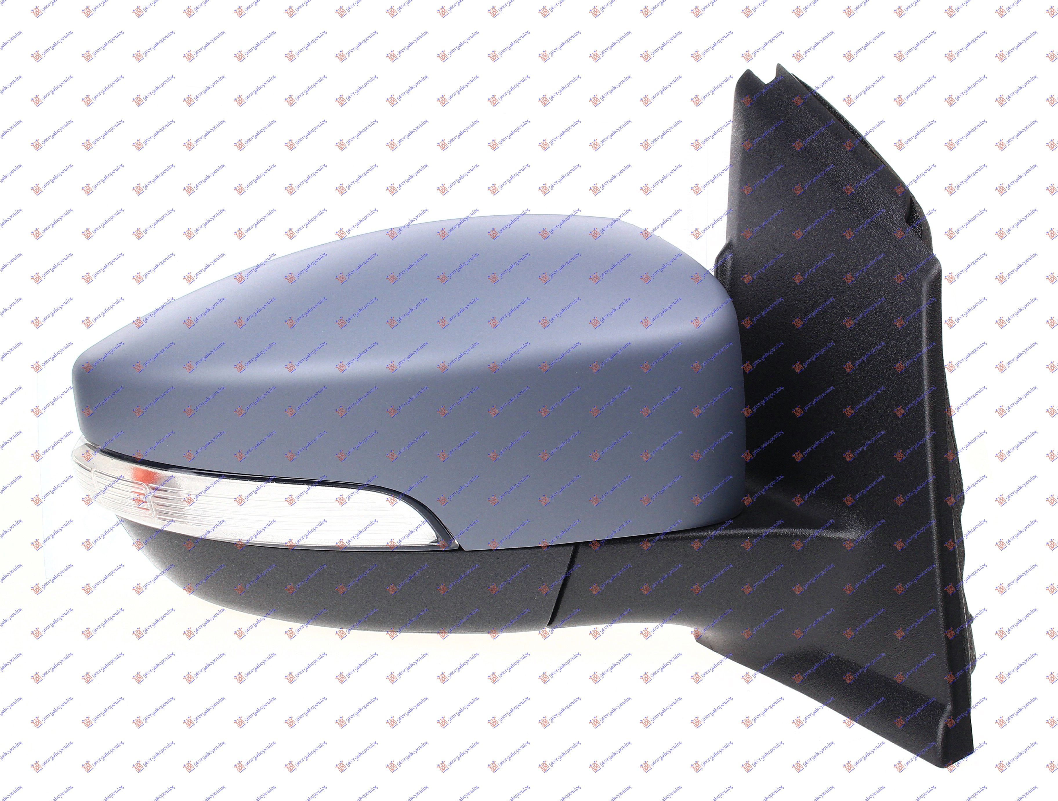 DOOR MIRROR ELECTRICAL HEATED FOLDABLE PRIMED (W/SIDE LAMP & FOOT LAMP) (A QUALITY) (ASPHERICAL GLASS)