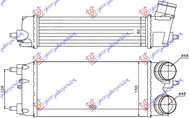 ΨΥΓ. INTERC.1.6TDCi (300x150x80)ΠΑΡ.ΙΣΙΑ