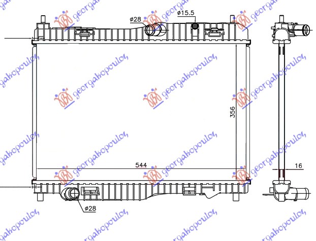 ΨΥΓΕΙΟ 1.0 ΒΕΝΖΙΝΗ +/-AC (558x352x18) (NRF)