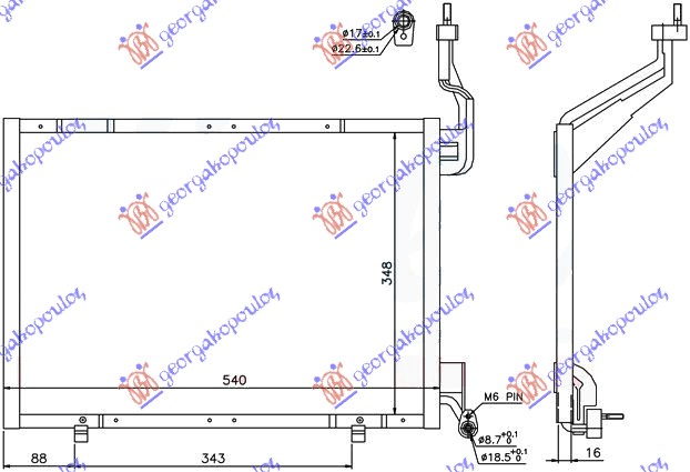 ΨΥΓΕΙΟ A/C 1,6 TDCi -14 (54x34,8x16)