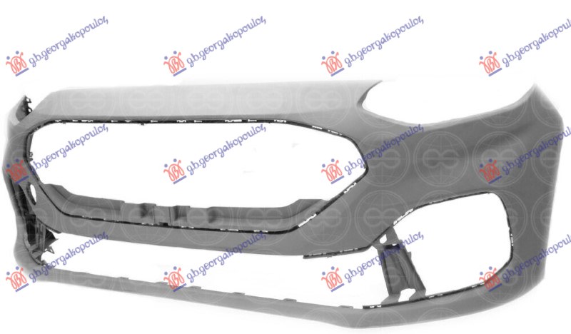 FRONT BUMPER PRIMED 21- (ST/ST-LINE) (WITH 4 CUTTING MARKS FOR PDC) (A QUALITY)