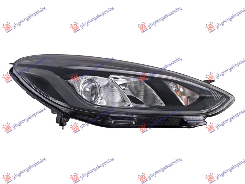 HEAD LAMP ELECTRICAL W/LED DRL GREY (H7/H1, PY21W) (HELLA)