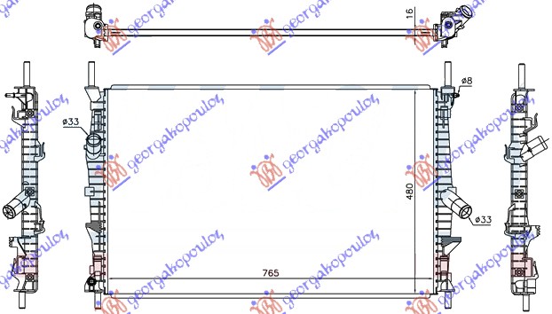 ΨΥΓΕΙΟ 2.0-2.2 TDCi ΠΕΤΡΕΛΑΙΟ (765x460x16) RWD-4WD (VALEO)