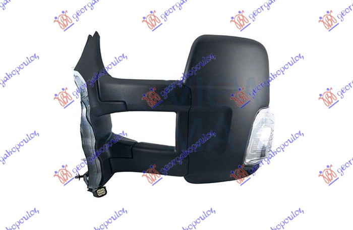 DOOR MIRROR MANUAL LONG (W/SIDE LAMP CLEAR) (A QUALITY) (CONVEX GLASS)