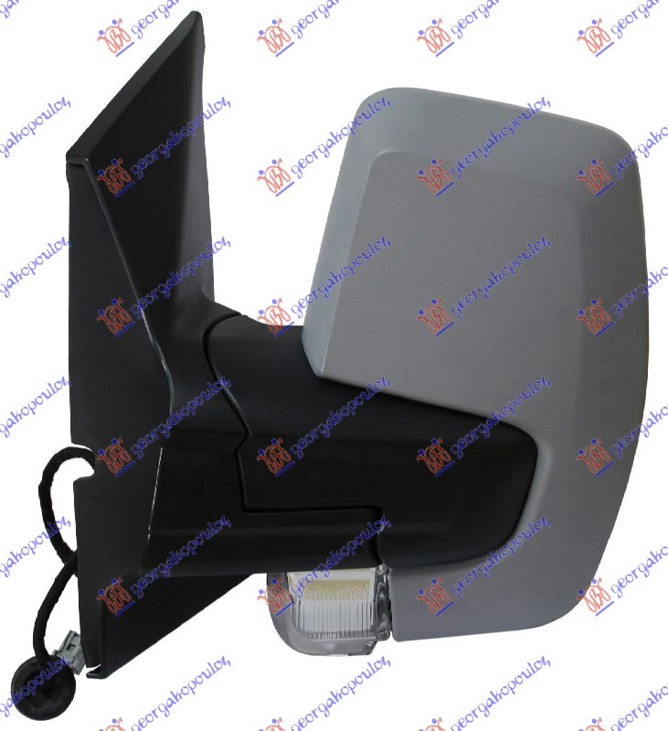 DOOR MIRROR ELECTRICAL HEATED FOLDABLE PRIMED (W/SIDE LAMP) (A QUALITY) (CONVEX GLASS)
