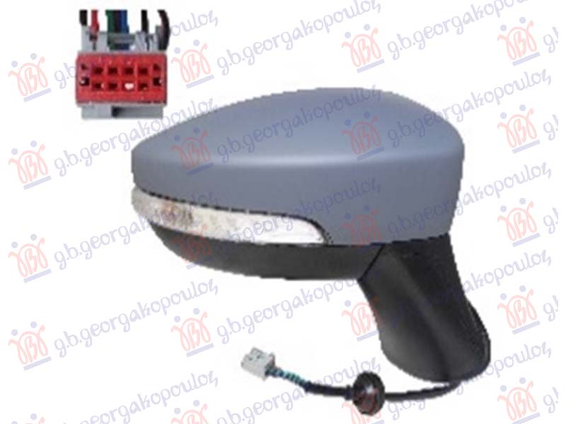 ΚΑΘΡΕΦΤΗΣ ΗΛΕΚΤΡΙΚΟΣ ΘΕΡΜΑΙΝΟΜΕΝΟΣ ΗΛΕΛΚΤΡΙΚΑ ΑΝΑΚΛΙΝΟΜΕΝΟΣ ΒΑΦΟΜΕΝΟΣ (ΜΕ ΦΛΑΣ & ΦΩΣ ΑΣΦΑΛΕΙΑΣ) 12 PIN (ASPHERICAL GLASS)