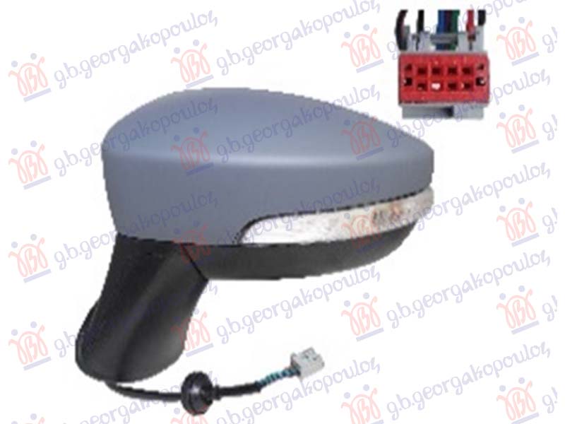 ΚΑΘΡΕΦΤΗΣ ΗΛΕΚΤΡΙΚΟΣ ΘΕΡΜΑΙΝΟΜΕΝΟΣ ΗΛΕΚΤΡΙΚΑ ΑΝΑΚΛΙΝΟΜΕΝΟΣ ΒΑΦΟΜΕΝΟΣ (ΜΕ ΦΛΑΣ & ΦΩΣ ΑΣΦΑΛΕΙΑΣ) 12 PIN (ASPHERICAL GLASS)