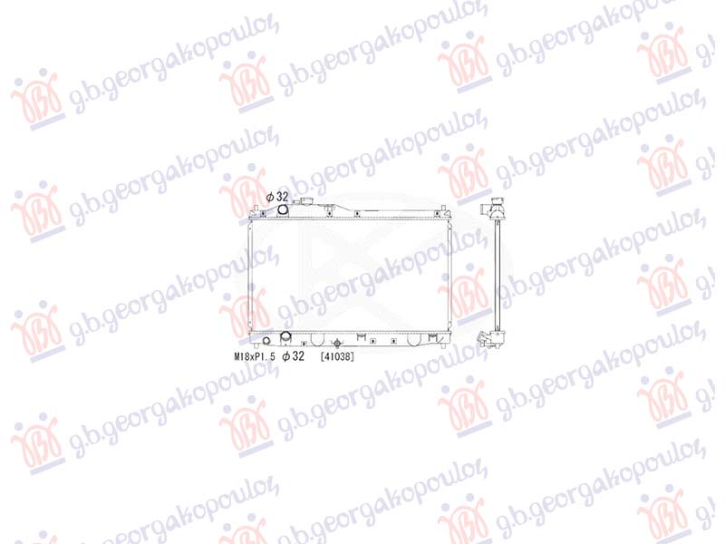 RADIATOR 2.0 PETROL VTEC (375x658x16) (VALEO)