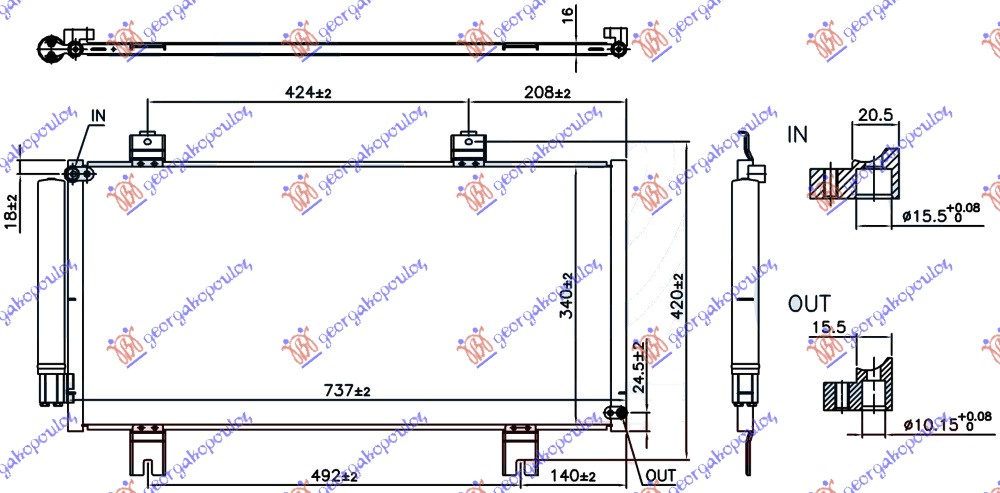 ΨΥΓΕΙΟ A/C 1.3 BENZINH (73.7x35.3x1.6) (NISSENS)