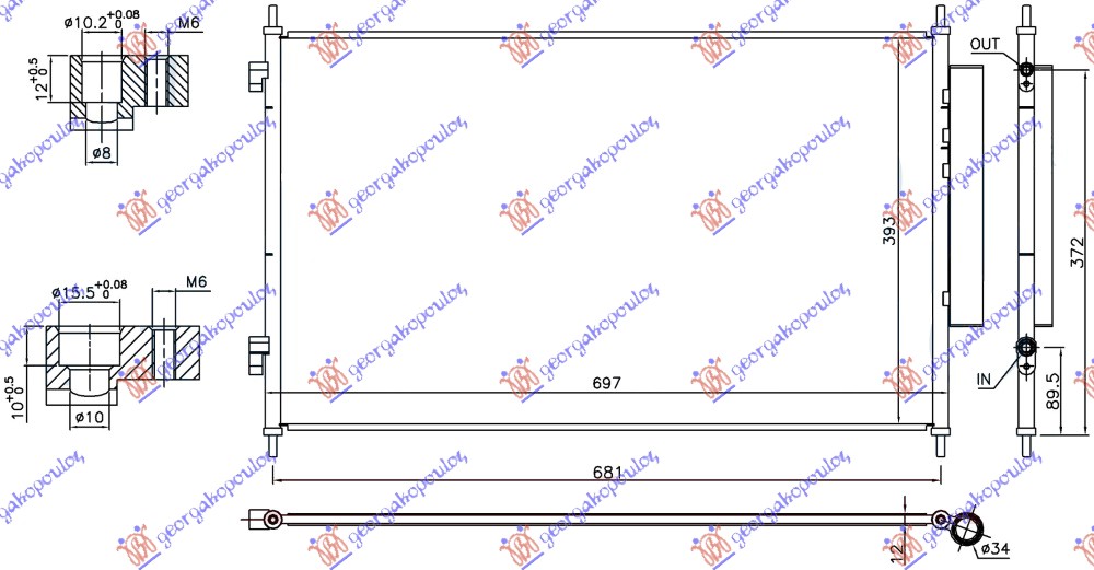 ΨΥΓΕΙΟ A/C ΒΕΝΖΙΝΗ/ΠΕΤΡΕΛΑΙΟ (665x395x12)