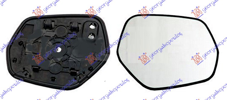 DOOR MIRROR GLASS HEATED (CONVEX GLASS)