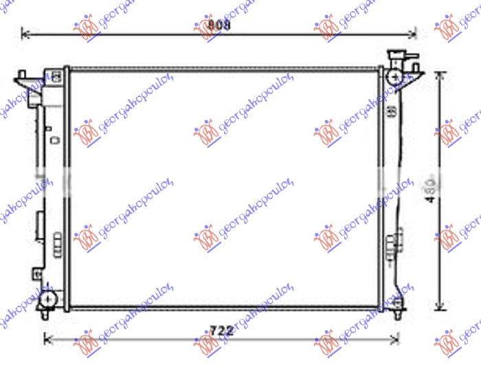 RADIATOR 1.6-2.0 PETROL MANUAL (630x470x16) (CZECH) (KOYO)