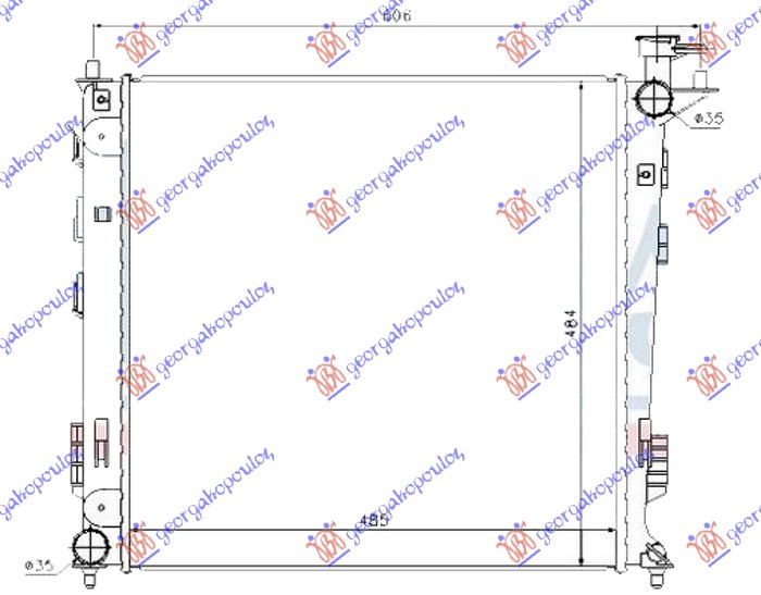 ΨΥΓΕΙΟ 1.7-2.0 CRDi ΠΕΤΡΕΛΑΙΟ ΜΗΧΑΝΙΚΟ (485x485x16) (ΚΟΡΕΑΣ)