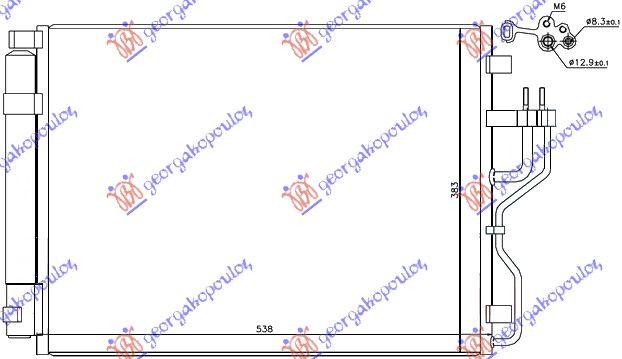 ΨΥΓΕΙΟ A/C ΓΙΑ ΟΛΑ ΠΕΤΡΕΛΑΙΟ (535x380x16) (ΤΣΕΧΙΑΣ)