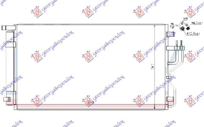 ΨΥΓΕΙΟ A/C ΓΙΑ ΌΛΑ ΒΕΝΖΙΝΗ (655x380x16) (ΚΟΡΕΑΣ)