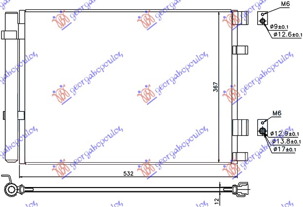 ΨΥΓΕΙΟ A/C 1.1-1.4CRDi (50.5x36.5x12)