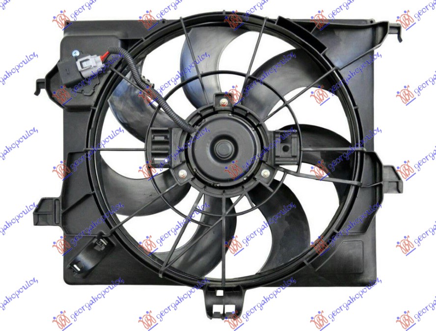 COOLING FAN ASSY DIESEL (390mm) (3PIN) (TYPE DOOWON)