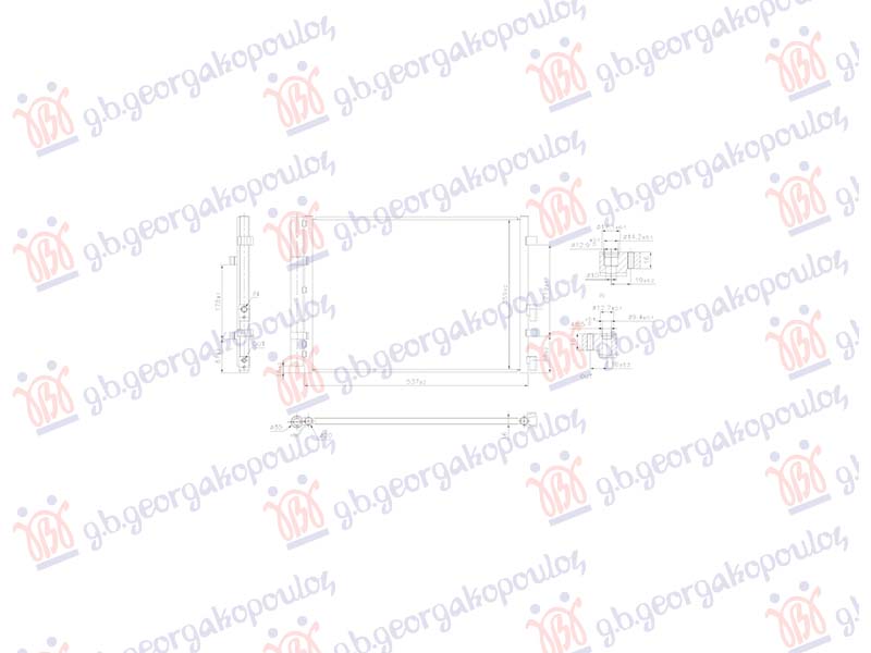 ΨΥΓΕΙΟ A/C 1.0 T-GDi ΒΕΝΖΙΝΗ -1.1-1.4 CRDi ΠΕΤΡΕΛΑΙΟ (500x370x16) (KOYO)