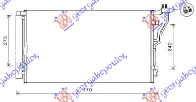 ΨΥΓΕΙΟ A/C 2.0i-2.4i 16V(71.5x38.2x1.2)