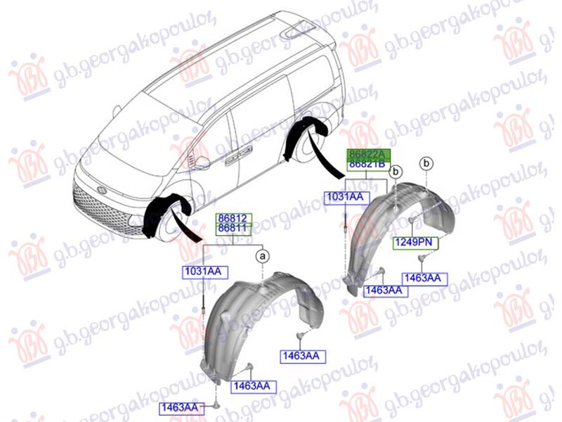 REAR INNER FENDER PLASTIC (O)