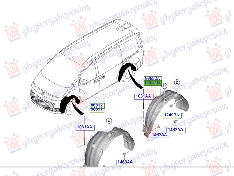 REAR INNER FENDER PLASTIC (O)