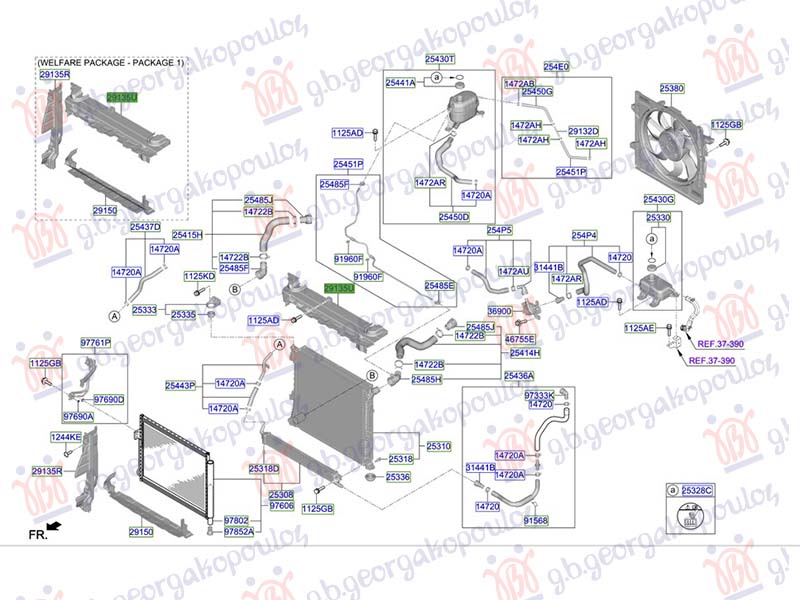 AIRDUCT RADIATOR UPPER (O)