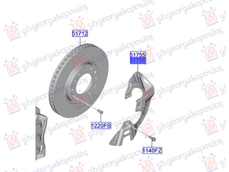 SPLASH PANEL BRAKE DISC FRONT (O)