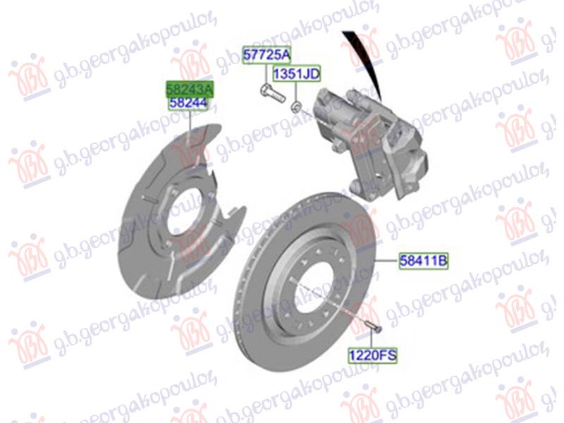 SPLASH PANEL BRAKE DISC REAR (O)
