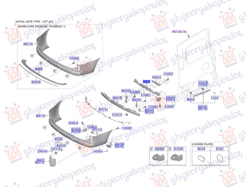 REAR BUMPER ABSORBER (O)
