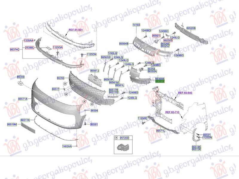 FRONT BUMPER GRILLE COVER (O)