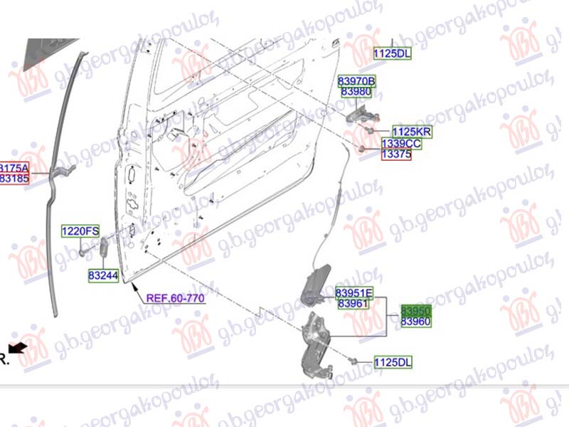 ROLLER GUIDE FOR SLIDING DOOR LOWER (ORIGINAL)