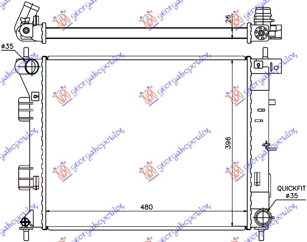ΨΥΓΕΙΟ 1.4-1.6 CRDi (480x390x26) (NRF)