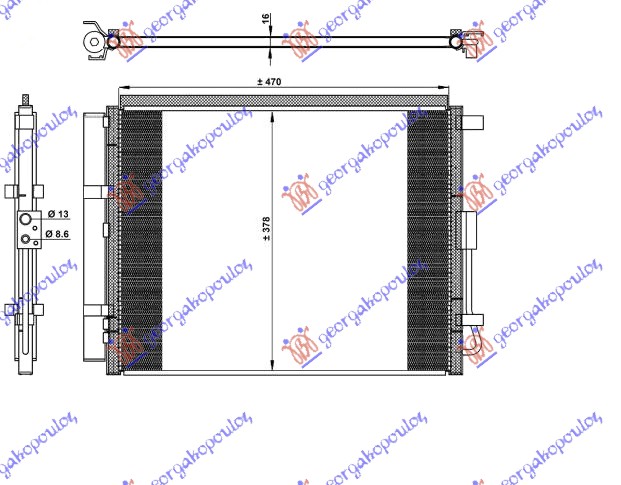 ΨΥΓΕΙΟ A/C 1.6 T-GDI ΒΕΝΖΙΝΗ (48,5x38,3x1,2)