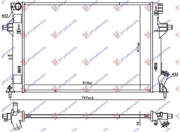 ΨΥΓΕΙΟ ΝΕΡΟΥ 1.4/1/6 Mpi ΒΕΝΖΙΝΗ ΜΗΧΑΝΙΚΟ (610x411x16)