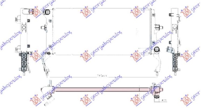 ΨΥΓΕΙΟ ΝΕΡΟΥ 1.4 T-GDI ΒΕΝΖΙΝΗ ΜΗΧΑΝΙΚΟ/ΑΥΤΟΜΑΤΟ (650x290x26) (KOYO)