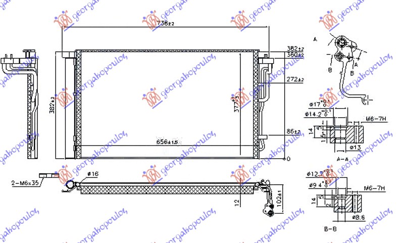 ΨΥΓΕΙΟ A/C 1.4/1.6 Mpi ΒΕΝΖΙΝΗ (656x377x12)