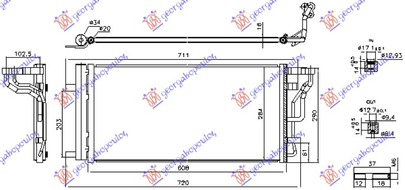 ΨΥΓΕΙΟ A/C 1.0-1.4 T-GDI - 1.6 MPI ΒΕΝΖΙΝΗ - 1.6 CRDI ΠΕΤΡΕΛΑΙΟ (608x284x16)