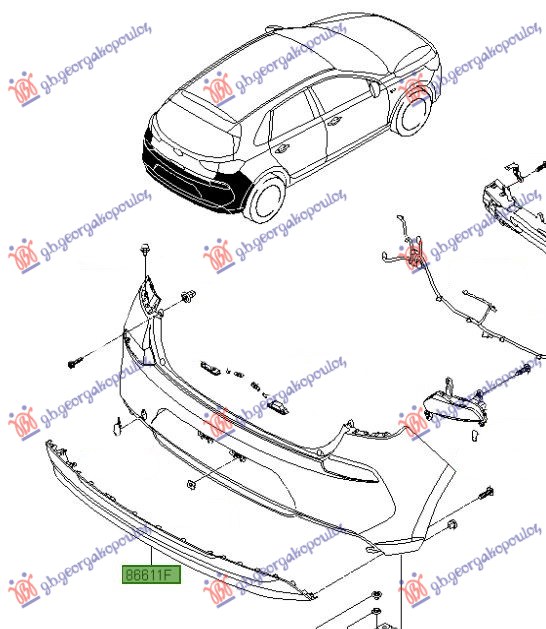 REAR BUMPER SPOILER (O)