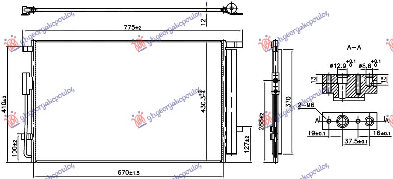 ΨΥΓΕΙΟ Α/C 2.4-3.5 ΒΕΝΖΙΝΗ (670x430x12) (NISSENS)