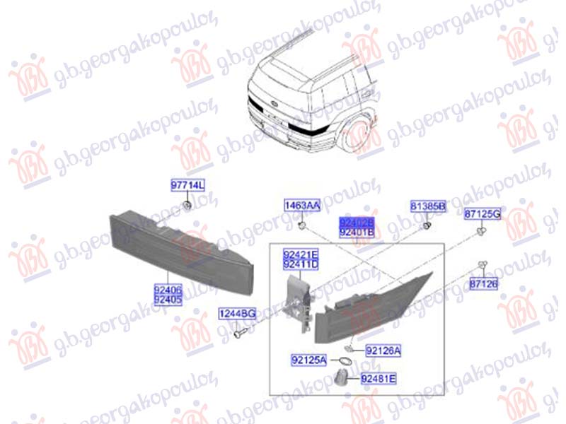 ΦΑΝΟΣ ΠΙΣΩ ΕΞΩ LED (DEPO)