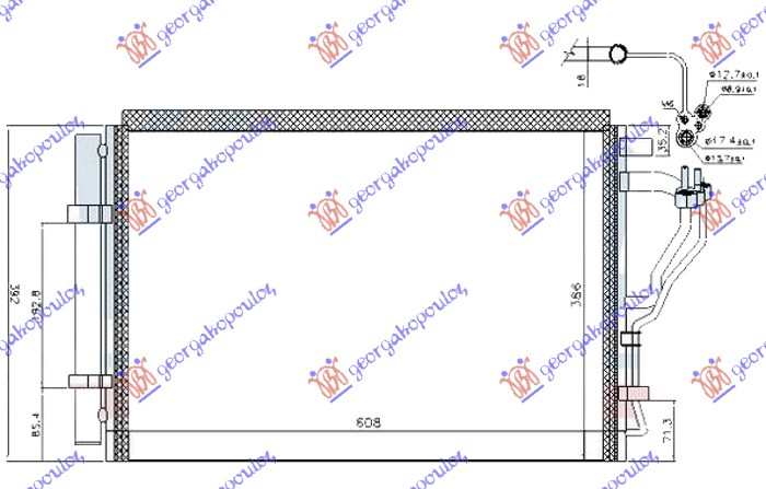 ΨΥΓΕΙΟ A/C ΓΙΑ ΟΛΑ ΒΕΝΖΙΝΗ (570x375x16)