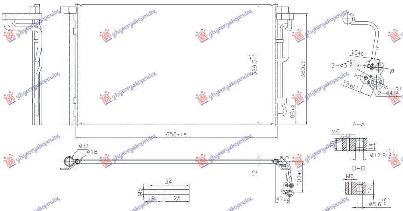 ΨΥΓΕΙΟ A/C 1.6 (126PS)/2.0 (150PS) BENZINH (NISSENS)