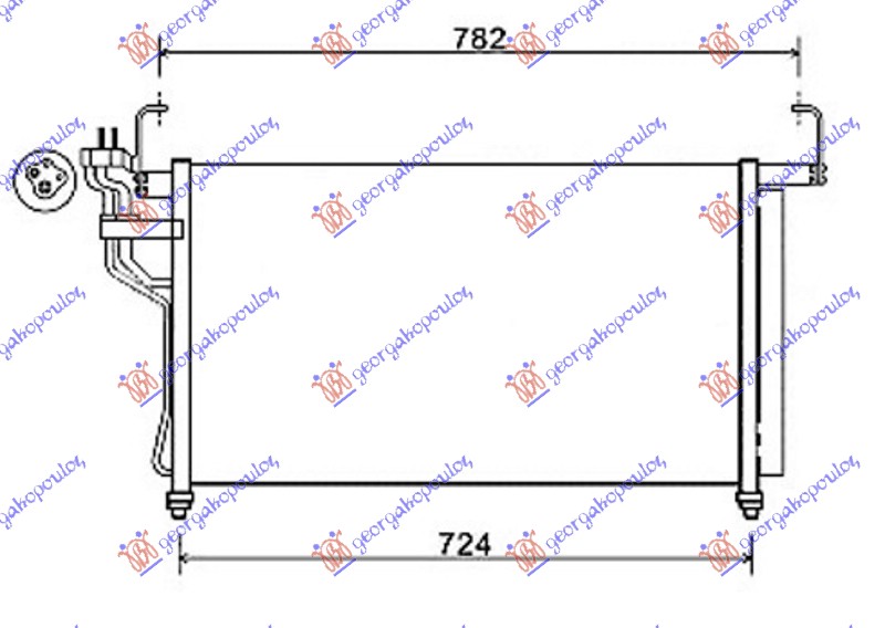 ΨΥΓΕΙΟ A/C 2.5 CRDi (67,5x39,5x16)