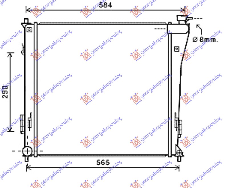 ΨΥΓΕΙΟ 1.7CRDI +/- A/C MΗΧ. (64x46,8)