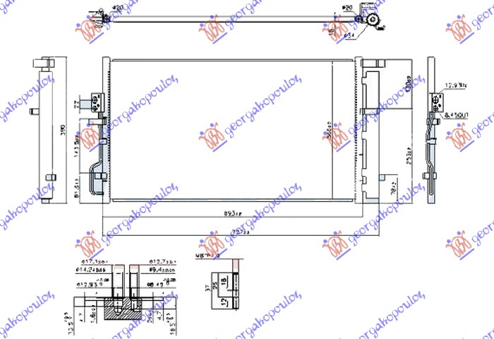 ΨΥΓΕΙΟ A/C 1.6 GDI (99KW) - 2.0 MPi ΒΕΝΖΙΝΗ (655x370x16) (ΤΣΕΧΙΑΣ)