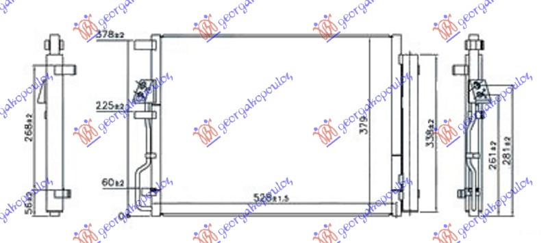 ΨΥΓΕΙΟ A/C 1.6 GDi TURBO ΒΕΝΖΙΝΗ -  2.0 CRDi ΠΕΤΡΕΛΑΙΟ (500x370x16) ΚΟΡΕΑΣ