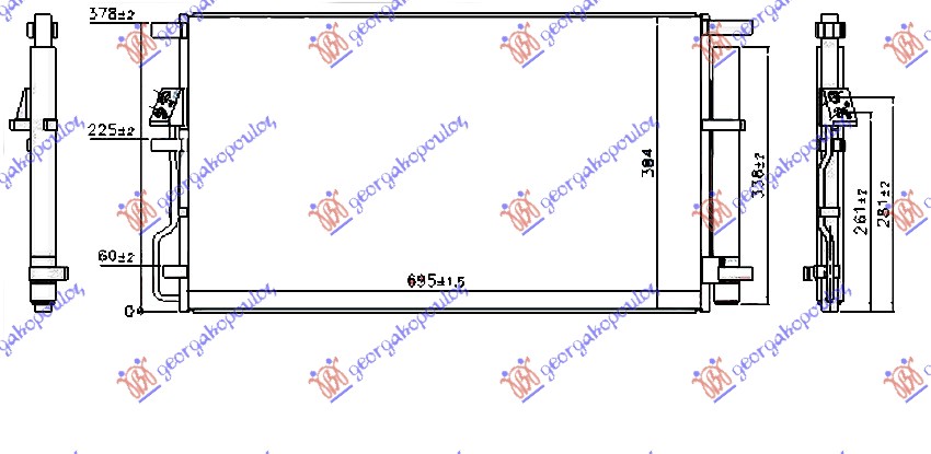 ΨΥΓΕΙΟ A/C 2.0 MPi ΒΕΝΖΙΝΗ (655x370x16) (ΚΟΡΕΑΣ)