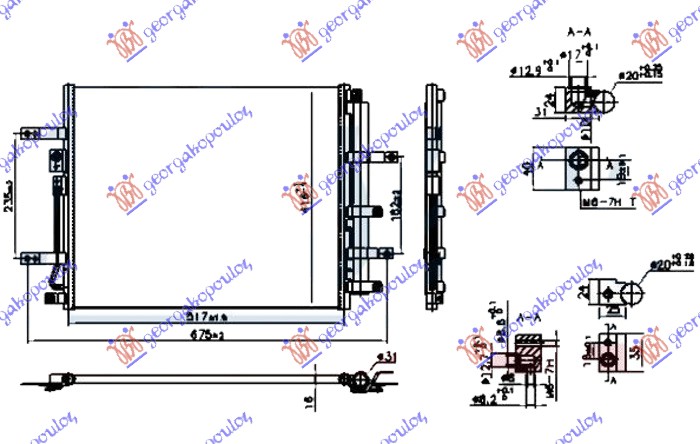 ΨΥΓΕΙΟ A/C ELECTRIC (EV) (510x410x16) (NISSENS)